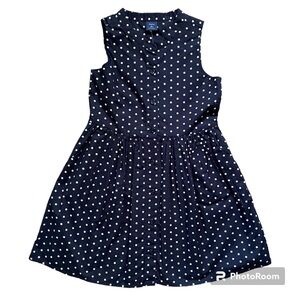 GAP Kids Polka Dot Navy Blue dress Size Small 6/7 NEW!